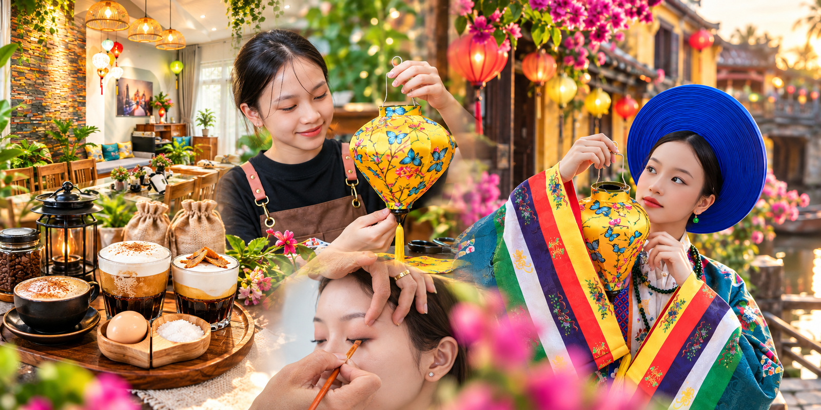 Coffee lantern Ao Dai and photography experiences in Hoi An