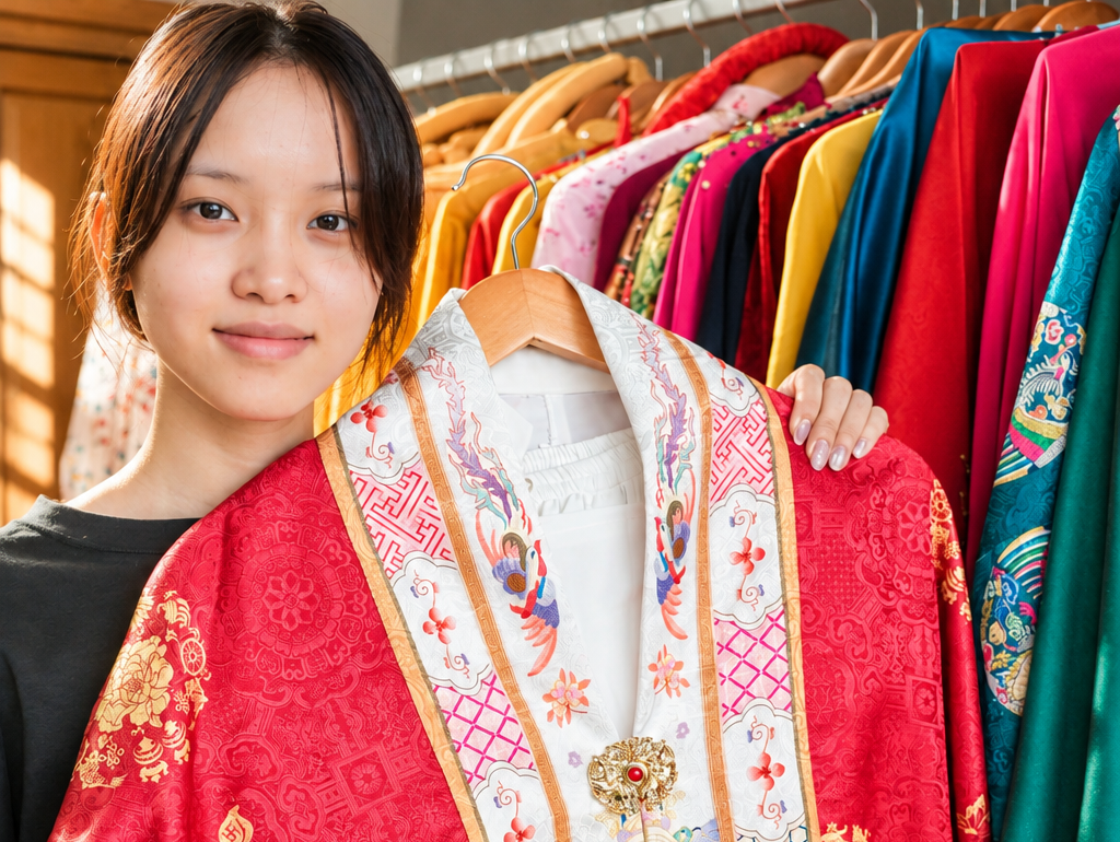 Guests Choosing Vietnamese AO Dai at Annie Hoi An