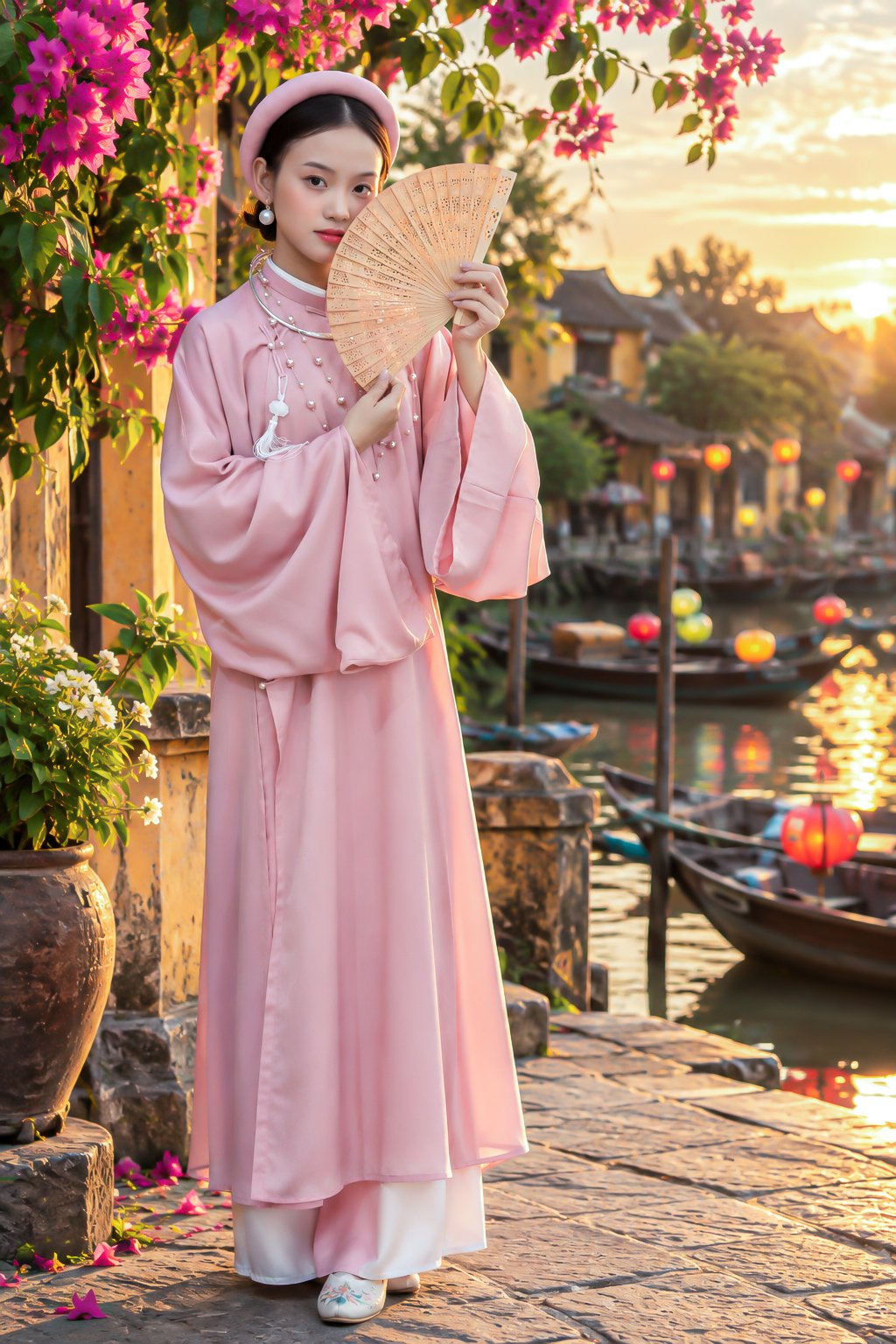 Hoi An Riverside AO Dai Portrait Photography at Annie Hoi An