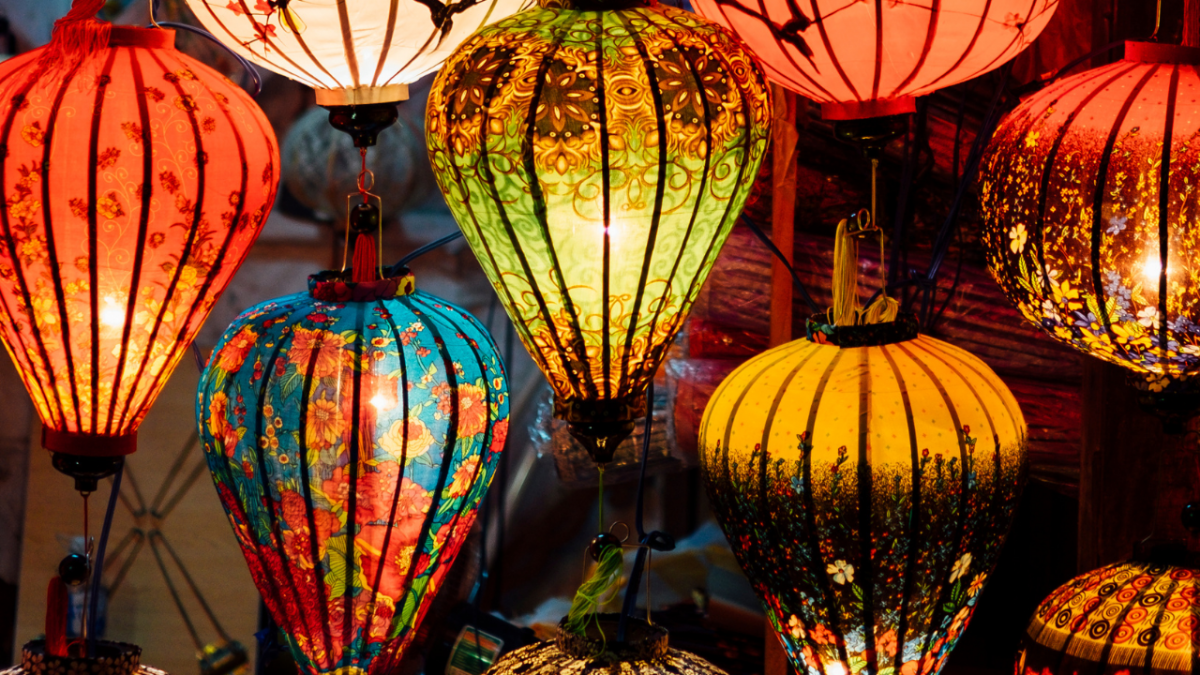 Colourful Hoi An lanterns illuminating the Ancient Town