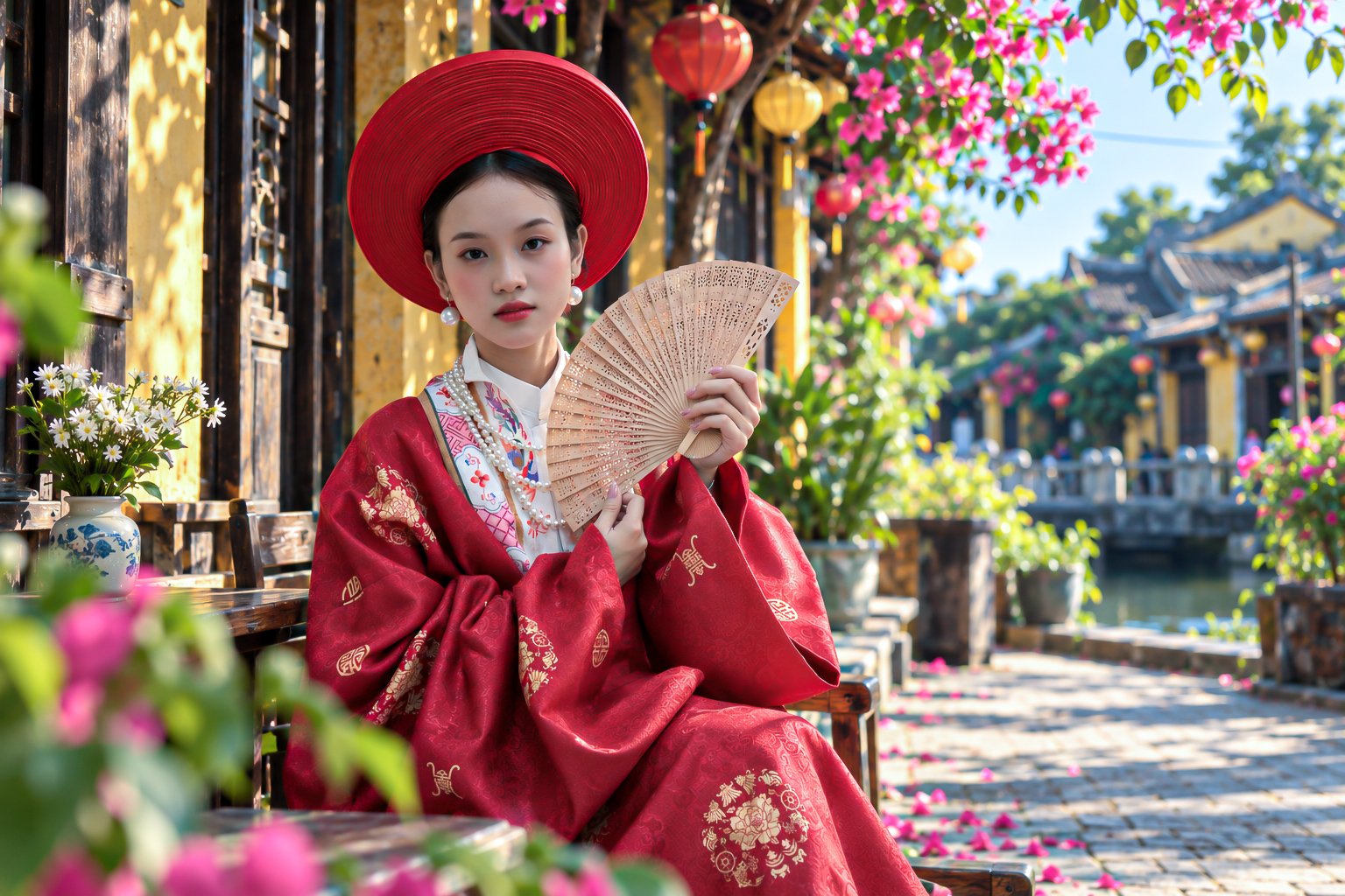 Ao Dai portrait photoshoot in Hoi An Old Town